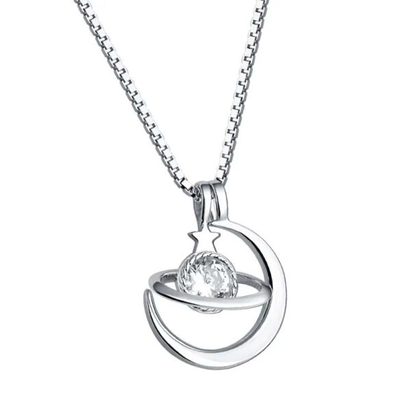 Sparkling Planet Necklace Sterling Silver Unique Jewellery - Kingoldart ...